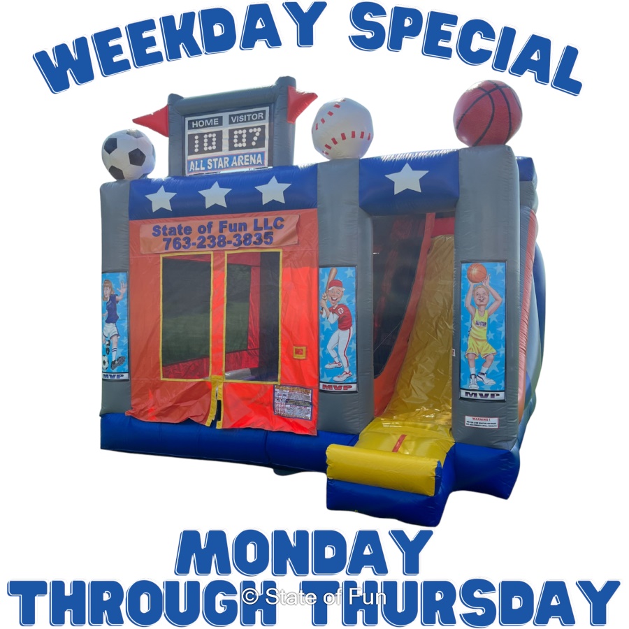 Bounce House with Slide Weekday Special Delivery Monday & Pickup ...